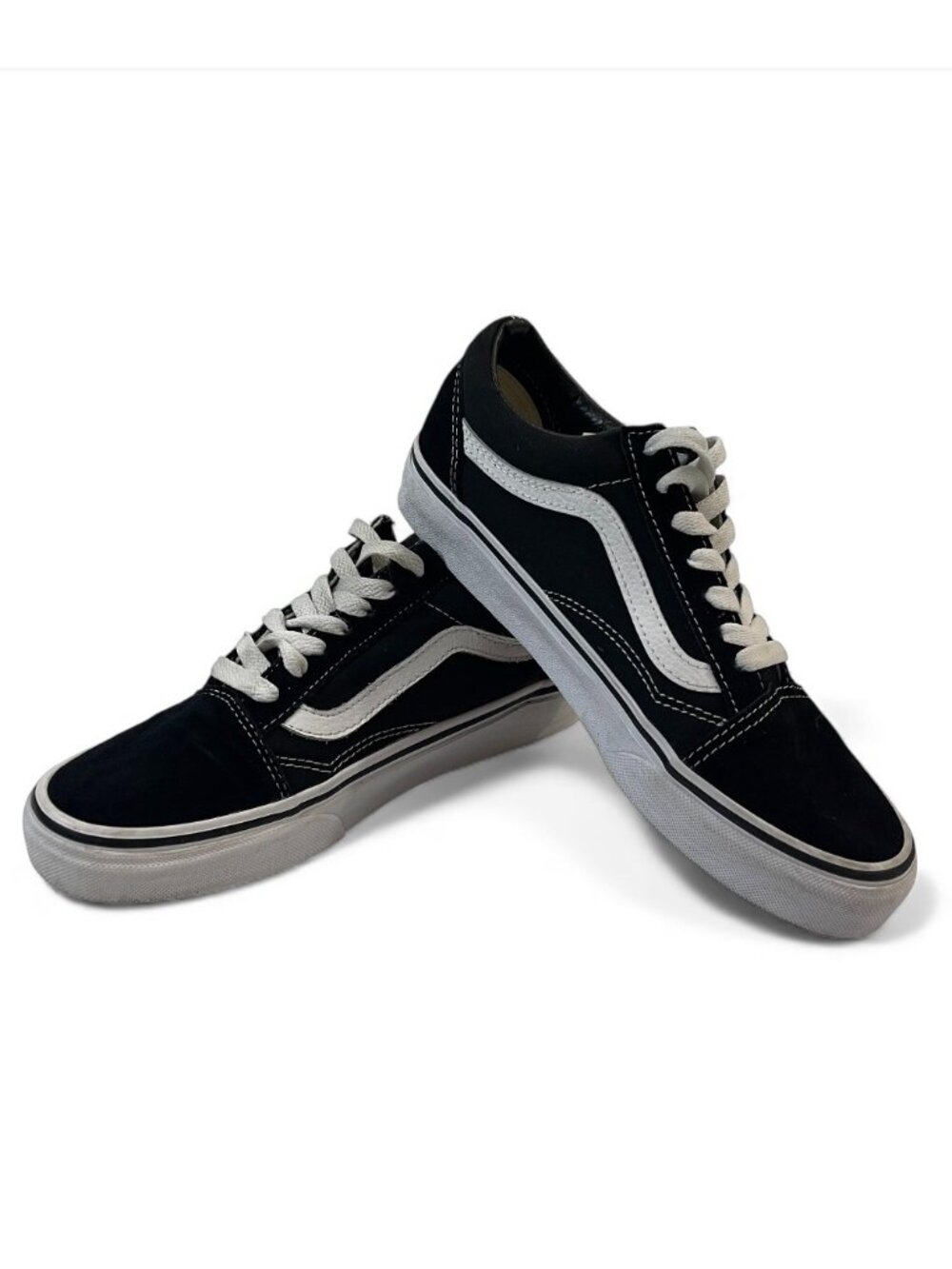 Vans Old Skool Black & White Classic Canvas Sneakers Women 7 Men 5.5 Unisex